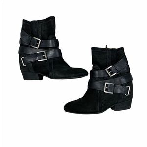 Naturalizer Naya 9M Black Suede/Leather Boots